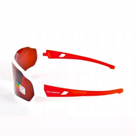Okulary rowerowe / sportowe z polaryzacją ROCKBROS UV400 (10162) biało-czerwone