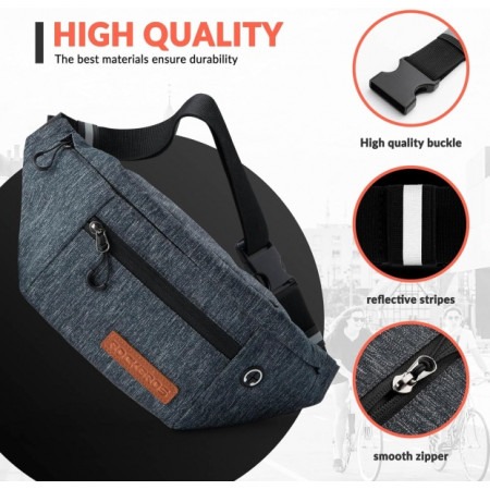 Nerka saszetka torba na ramię, sportowa ROCKBROS (30170012001) H33 szary