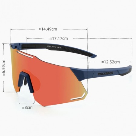 Okulary rowerowe / sportowe z polaryzacją ROCKBROS UV400 (14110001001)