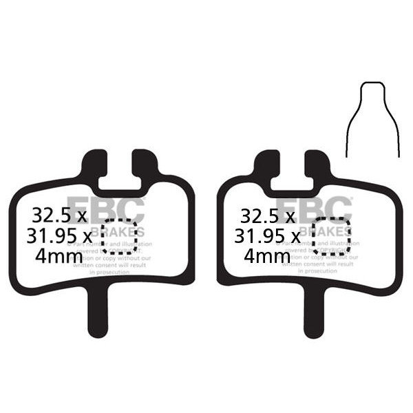 CFA277R - Klocki hamulcowe rowerowe (organiczne wyczynowe) EBC Brakes