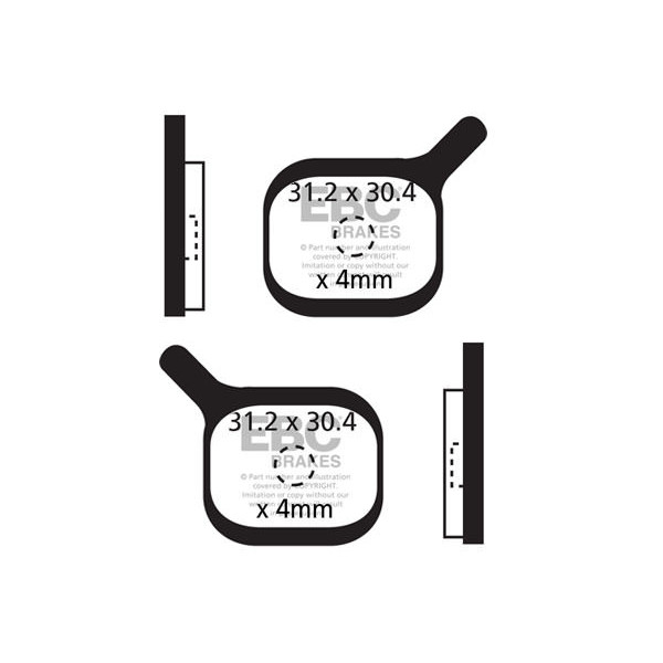 CFA284AHH - Klocki hamulcowe rowerowe (spiekane) EBC Brakes