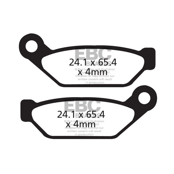 CFA308R - Klocki hamulcowe rowerowe (organiczne wyczynowe) EBC Brakes