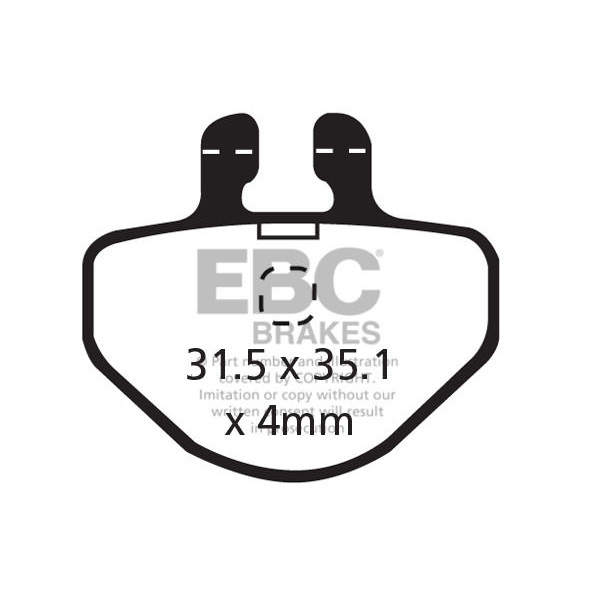 CFA311R - Klocki hamulcowe rowerowe (organiczne wyczynowe) EBC Brakes