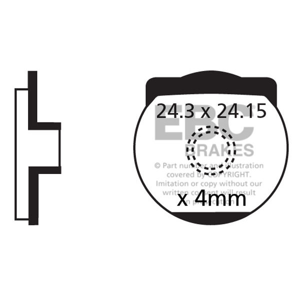 CFA316 - Klocki hamulcowe rowerowe (organiczne) EBC Brakes