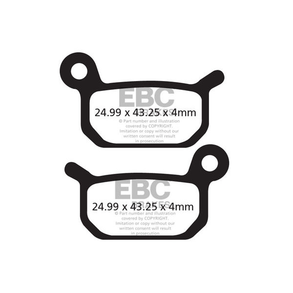 CFA325R - Klocki hamulcowe rowerowe (organiczne wyczynowe) EBC Brakes