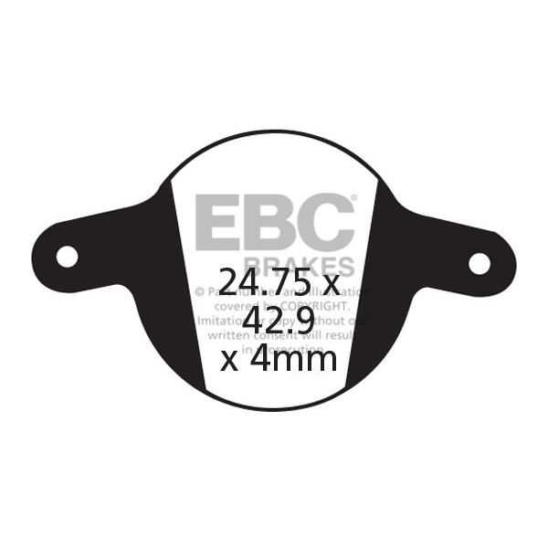 CFA326R - Klocki hamulcowe rowerowe (organiczne wyczynowe) EBC Brakes