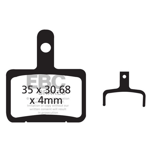 CFA327 - Klocki hamulcowe rowerowe (organiczne) EBC Brakes