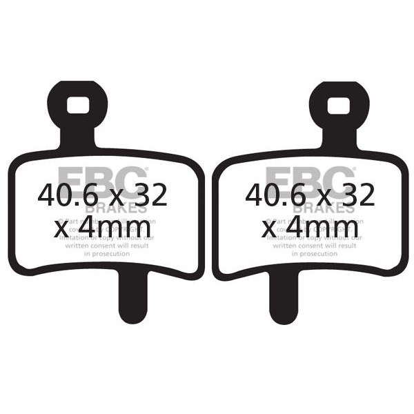 CFA364 - Klocki hamulcowe rowerowe (organiczne) EBC Brakes