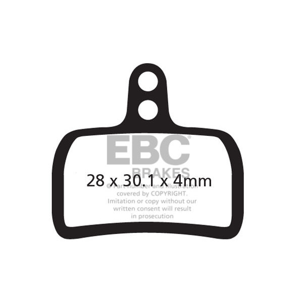 CFA386 - Klocki hamulcowe rowerowe (organiczne) EBC Brakes