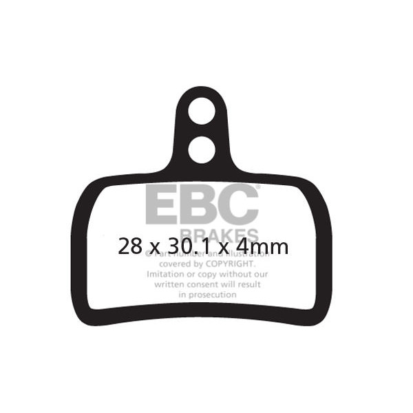 CFA386R - Klocki hamulcowe rowerowe (organiczne wyczynowe) EBC Brakes