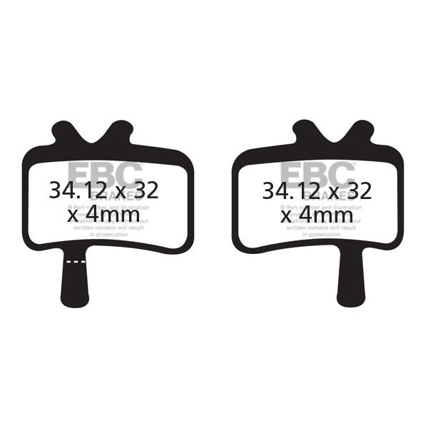 CFA394HH - Klocki hamulcowe rowerowe (spiekane) EBC Brakes