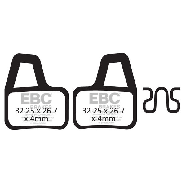 CFA404R - Klocki hamulcowe rowerowe (organiczne wyczynowe) EBC Brakes