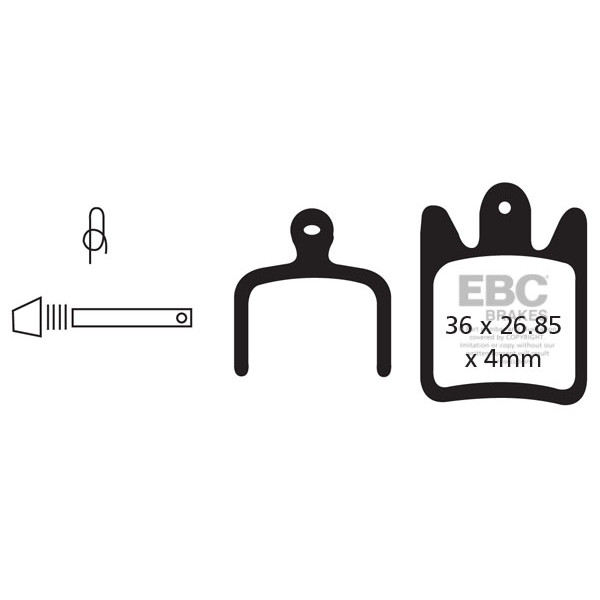 CFA469R - Klocki hamulcowe rowerowe (organiczne wyczynowe) EBC Brakes
