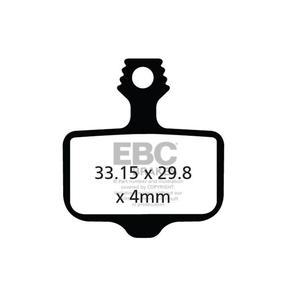 CFA472R - Klocki hamulcowe rowerowe (organiczne wyczynowe) EBC Brakes