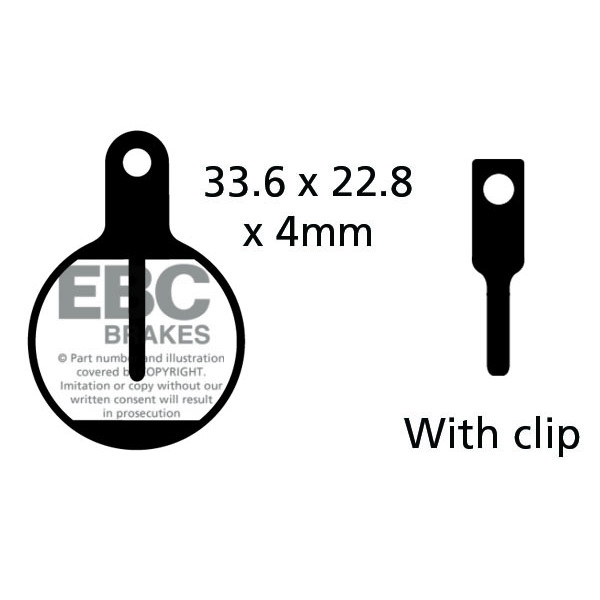 CFA648 - Klocki hamulcowe rowerowe (organiczne) EBC Brakes