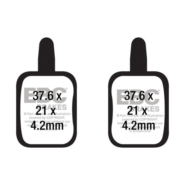 CFA688 - Klocki hamulcowe rowerowe (organiczne) EBC Brakes