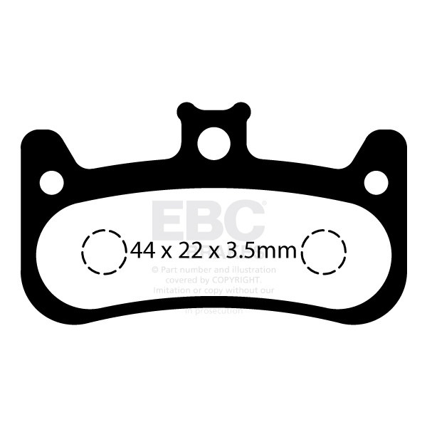 CFA735 - Klocki hamulcowe rowerowe (organiczne) EBC Brakes