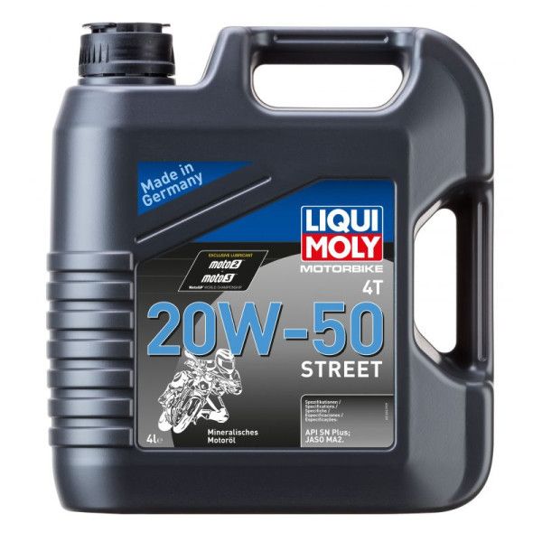 LIQUI MOLY Olej silnikowy mineralny do motocykli 20W50 Street 4 litry