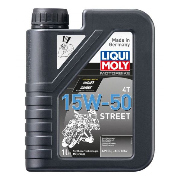 LIQUI MOLY Olej silnikowy półsyntetyczny do motocykli 15W50 Street 4T 1 litr