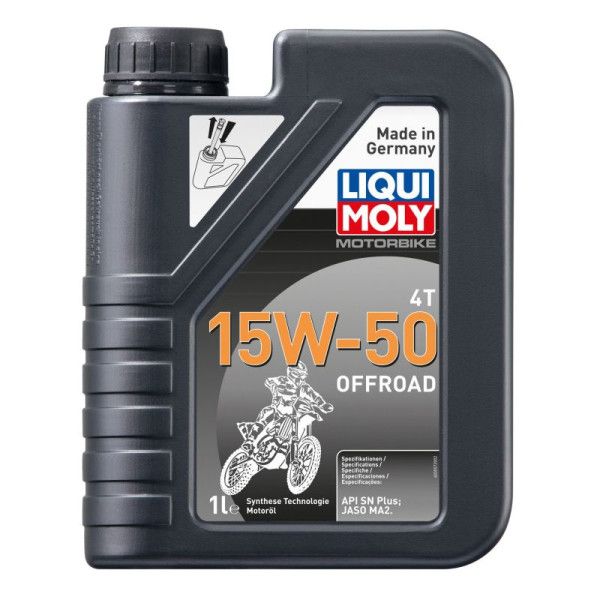 LIQUI MOLY Olej silnikowy półsyntetyczny do motocykli 15W50 Offroad 4 litry