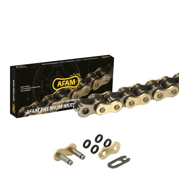 AFAM Łańcuch napędowy A428XMR-G 132L AR GOLD X-ring (125-250cc)