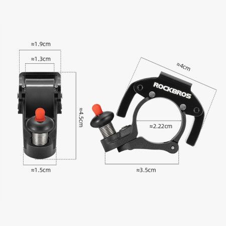 Dzwonek rowerowy do roweru ROCKBROS aluminiowy mocny na kierownicę 100dB
