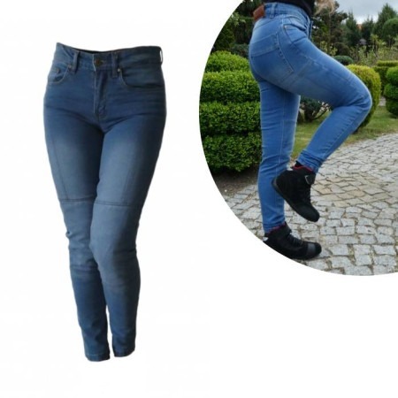 Spodnie jeansowe LOOKWELL DENIM 501 EVO damskie standardowe jasne