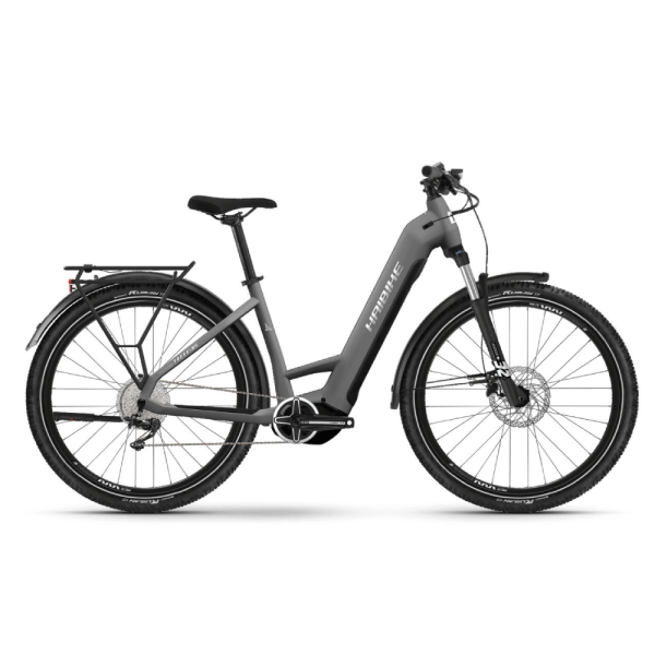 Rower elektryczny E-Bike Haibike Trekking 4 - Low dark silver/pearl - matt