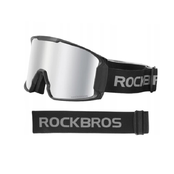 Gogle narciarskie/ snowboardowe sferyczne soczewki UV400 ROCKBROS (10095)