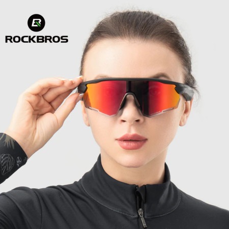 Okulary rowerowe polaryzacyjne UV400 z bluetooth i głośnikami ROCKBROS BT