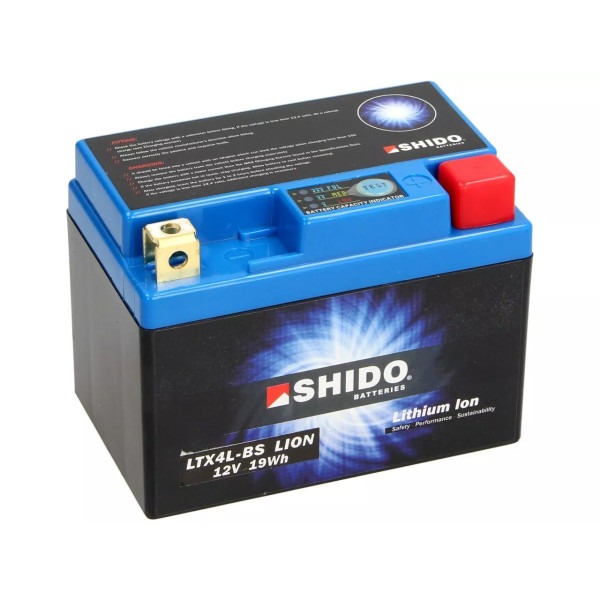 SHIDO Akumulator Litowo Jonowy LTX4L-BS 12V 1.6Ah 95A