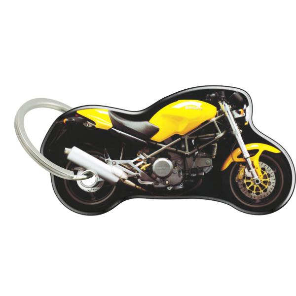 Brelok na klucze ONEDESIGN dwustronny, wypukły PF11P Ducati Monster giallo