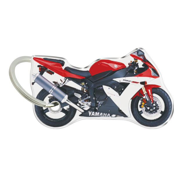 Brelok na klucze ONEDESIGN dwustronny, wypukły PF23P Yamaha R1 rosso