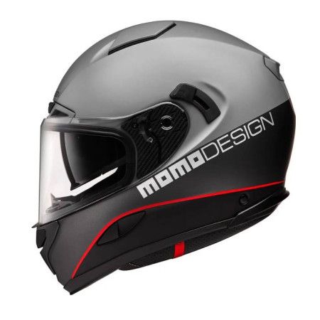 Kask motocyklowy MOMO HORNET (MONO Grey Asphalt / Rad / Black/ Silver)