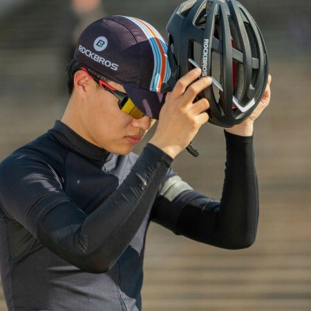 Czapka kolarska z daszkiem pod kask Rockbros MZ10010 - fioletowa