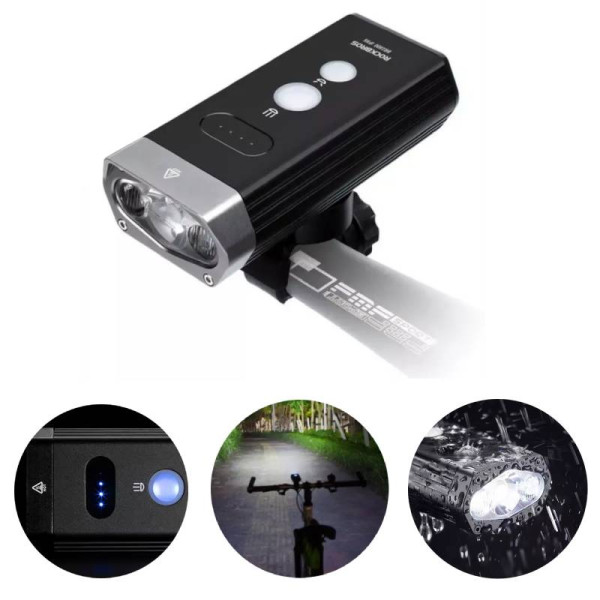 Lampka rowerowa przednia ROCKBROS BR2000 USB IPX6 POWERBANK