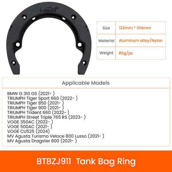 LOBOO Uchwyt Tank Bag TRIUMPH, MV AGUSTA, VOGE BTBZJ911