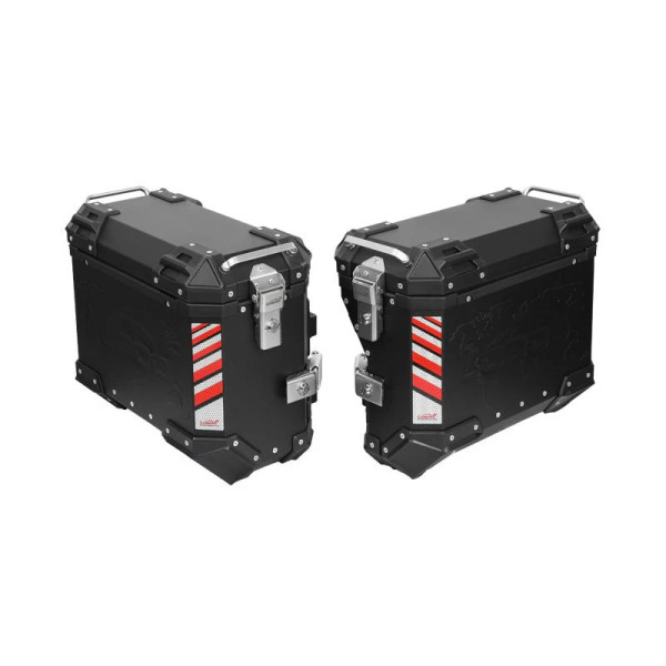 LOBOO PIKE Kufry boczne czarne 35+35L