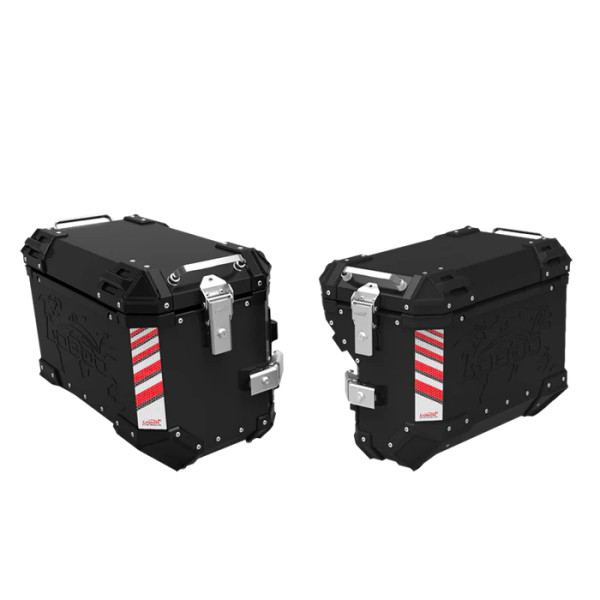 LOBOO PIKE Kufry boczne czarne 45+38L
