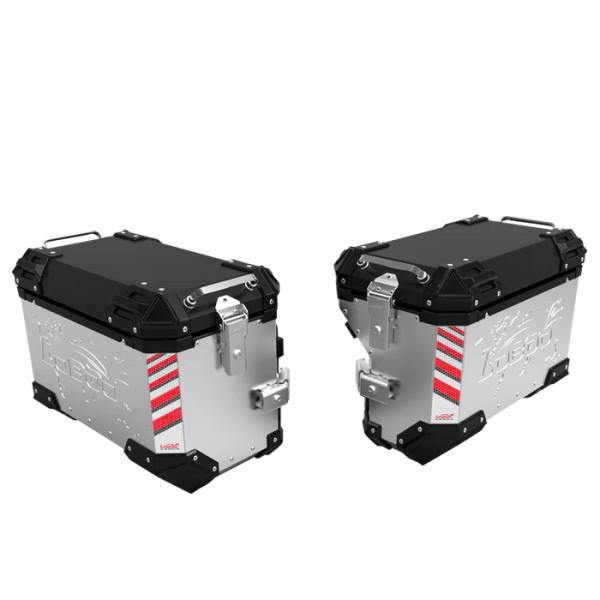 LOBOO PIKE Kufry boczne srebrne 45+38L