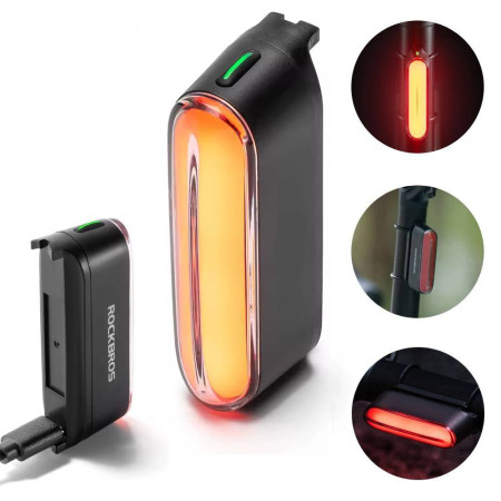 Lampka tylna, magnetyczna IPX6 czujnik hamowania 400mAh 36h ROCKBROS 24120009001 Lampka tylna, magnetyczna IPX6 czujnik hamowania 400mAh 36h ROCKBROS 24120009001