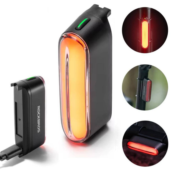 Lampka tylna, magnetyczna IPX6 czujnik hamowania 400mAh 36h ROCKBROS 24120009001