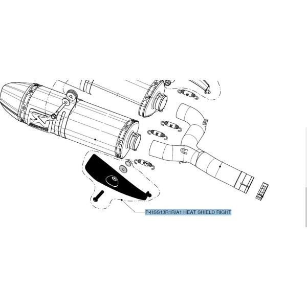Osłona termiczna tłumika Akrapovic carbon - P-HSS13R1R/A1