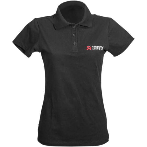T-shirt koszulka damska Polo z krótkim rękawem Akrapovic czarna XL