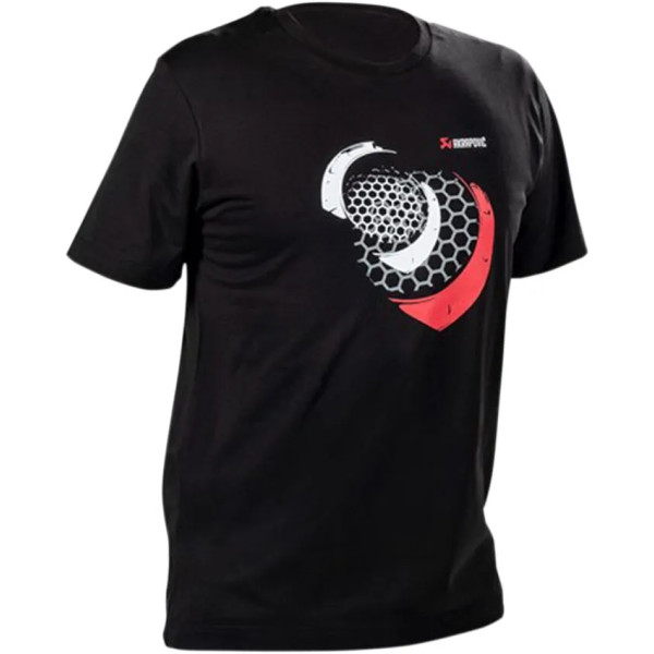 T-shirt koszulka męska z krótkim rękawem Akrapovic Mesh czarny XXL