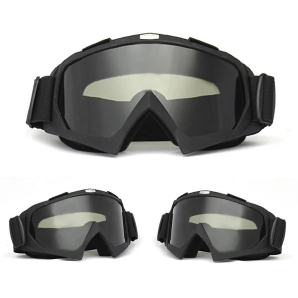 Gogle motocyklowe, crossowe, snowboard, enduro czarne ROXAR