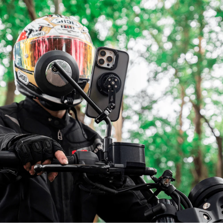 QUICK LAUNCH uchwyt na telefon z amortyzacją i ramieniem na lusterko motocyklowe Outplorer QM04 QUICK LAUNCH uchwyt na telefon z amortyzacją i ramieniem na lusterko motocyklowe Outplorer QM04