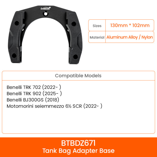 LOBOO Uchwyt Tank Bag BENELI TRK 702 902 BJ300GS (11.4.04015.008.11)