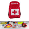Kompletny zestaw bezpieczeństwa samochodowego – pomoc drogowa, kable, narzędzia, kamizelka FIRST AID