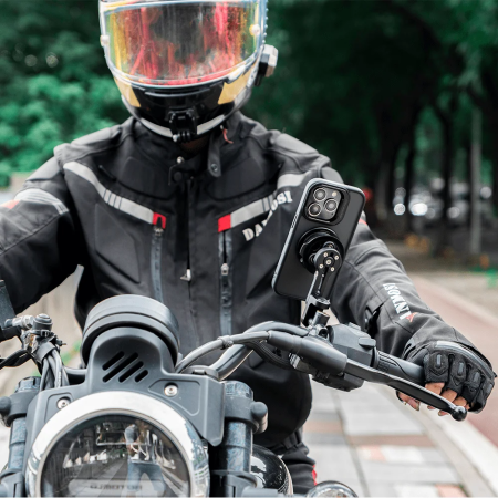 QUICK LAUNCH uchwyt na telefon z amortyzacją i ramieniem na klamkę sprzęgła motocyklowego Outplorer QM06 QUICK LAUNCH uchwyt na telefon z amortyzacją i ramieniem na klamkę sprzęgła motocyklowego Outplorer QM06